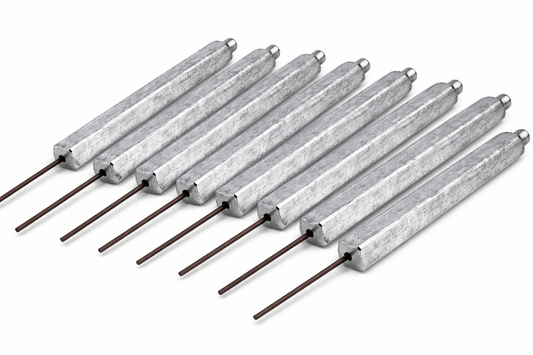 Lingotes Hexagonales de Zinc con Solera para Zincado Electrolítico